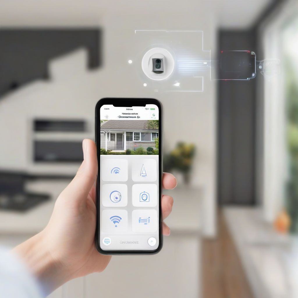 Smart home app controlling security