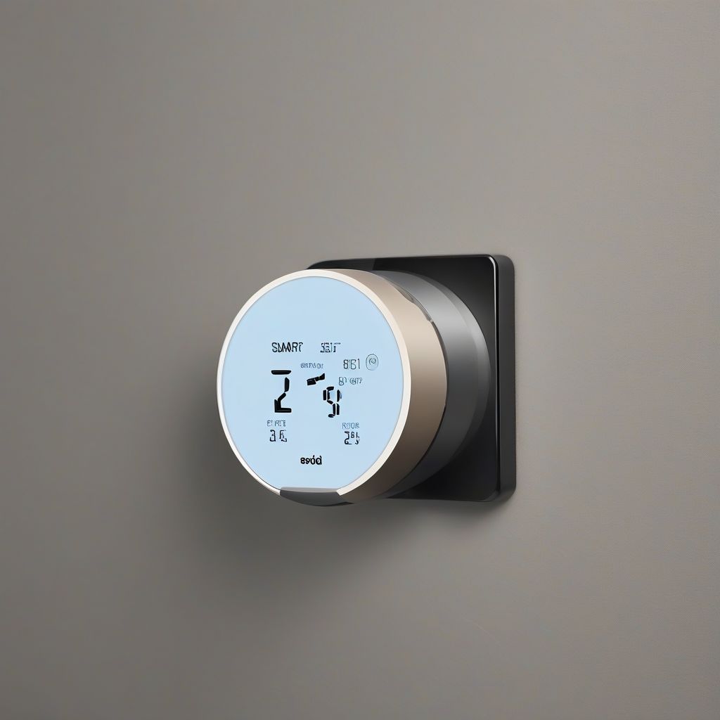 Smart Thermostat on Wall