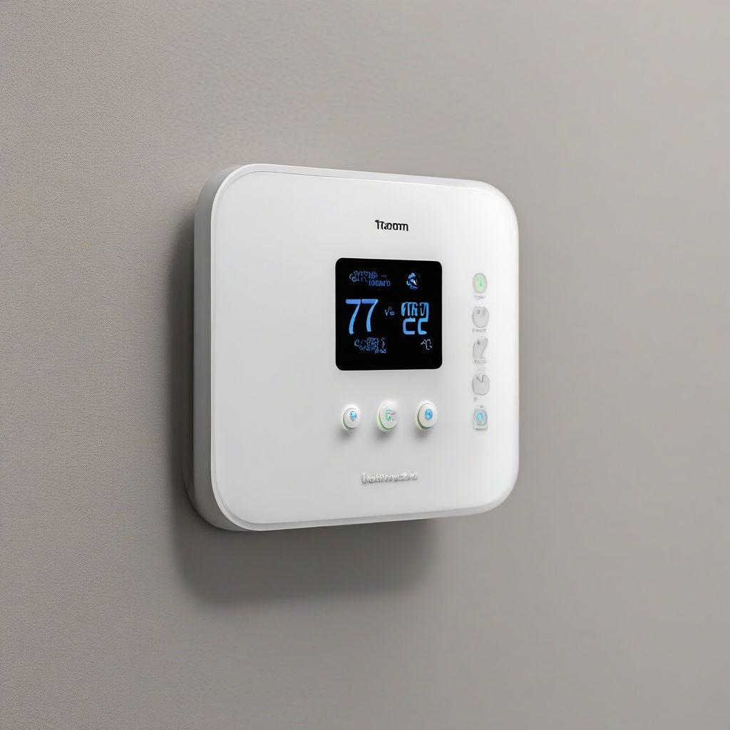 Smart Thermostat on Wall